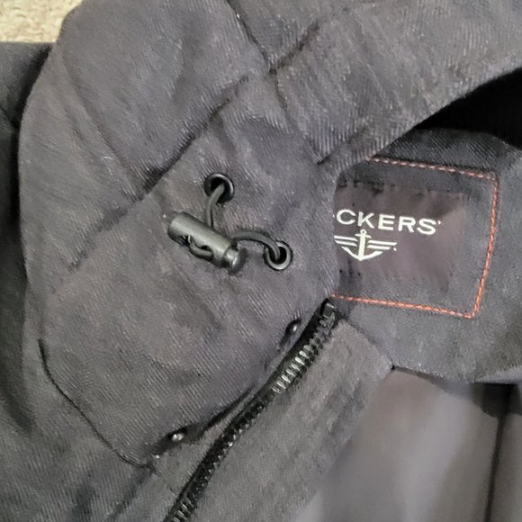 Dockers Men's Black Hooded Lined Winter Jacket Size M - Picture 14 of 14